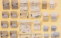 Preiser 17110 HO Lattice Box, Pallets & Crates Etc. Plastic Kit (Set of 38)