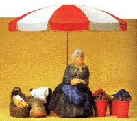 Preiser 45046 G Market Woman Figure w/Sunshades & Baskets