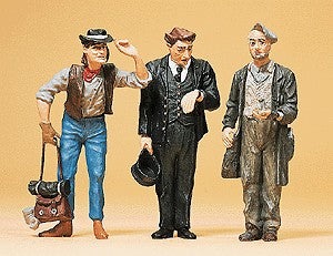 Preiser 45099 G 1 US Conductor & 2 Hobos Figures (Set of 3)
