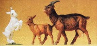 Preiser 47041 G Animals - Mother Goat & Kids Figures (Set of 3)