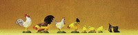 Preiser 47070 G Animals - Assorted Chickens Figures (Set of 8)