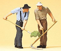 Preiser 63053 G Farmers with Pitch Fork & Scythe Figures (Set of 2)