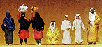 Preiser 68207 O Painted Arabs Figures (Set of 7)