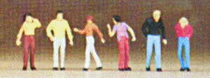 Preiser 79026 N Walking Passers-By Figures (Set of 6)