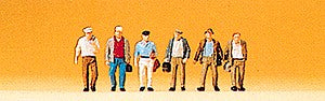 Preiser 79099 N Male Commuters Figures (Set of 6)