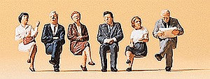 Preiser 79156 N Seated Passenger Figures (Set of 6)