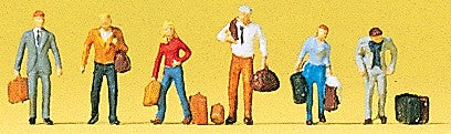 Preiser 88546 Z Walking Passengers with Luggage (Set of 6)