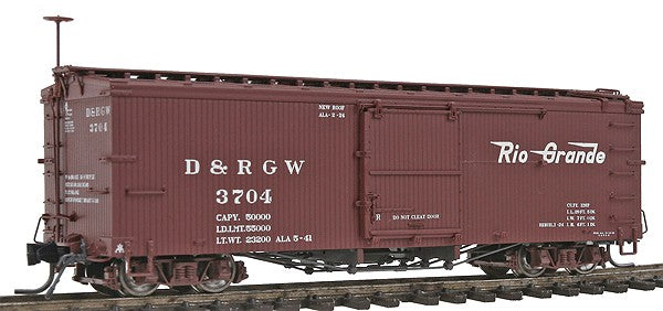 Blackstone Models 340117 HOn3 Scale D&RGW 30' Boxcar #3704 w Flying Garde Herald