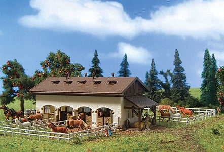 Vollmer 7719 N Horse Paddock w/Horses Kit