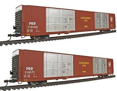 Walthers 932-235314 HO PRR Gold Line 86' PS Hi-Cube 8-Door Boxcar (Set of 2)