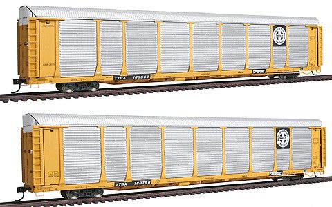 Walthers 932-240103 HO Scale BNSF Bi-Level Auto Carriers (Set of 2)