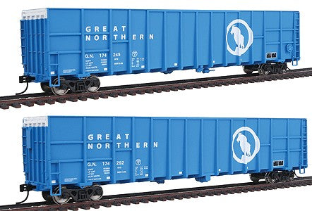 Walthers 932-24064 HO GN Gold Line Wood Chip Gondola (Set of 2)