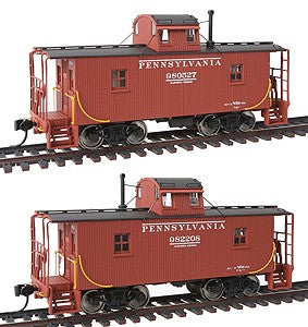 Walthers 932-27651 HO Scale Pennsylvania Railroad N6B Wood Caboose (2 Pack)