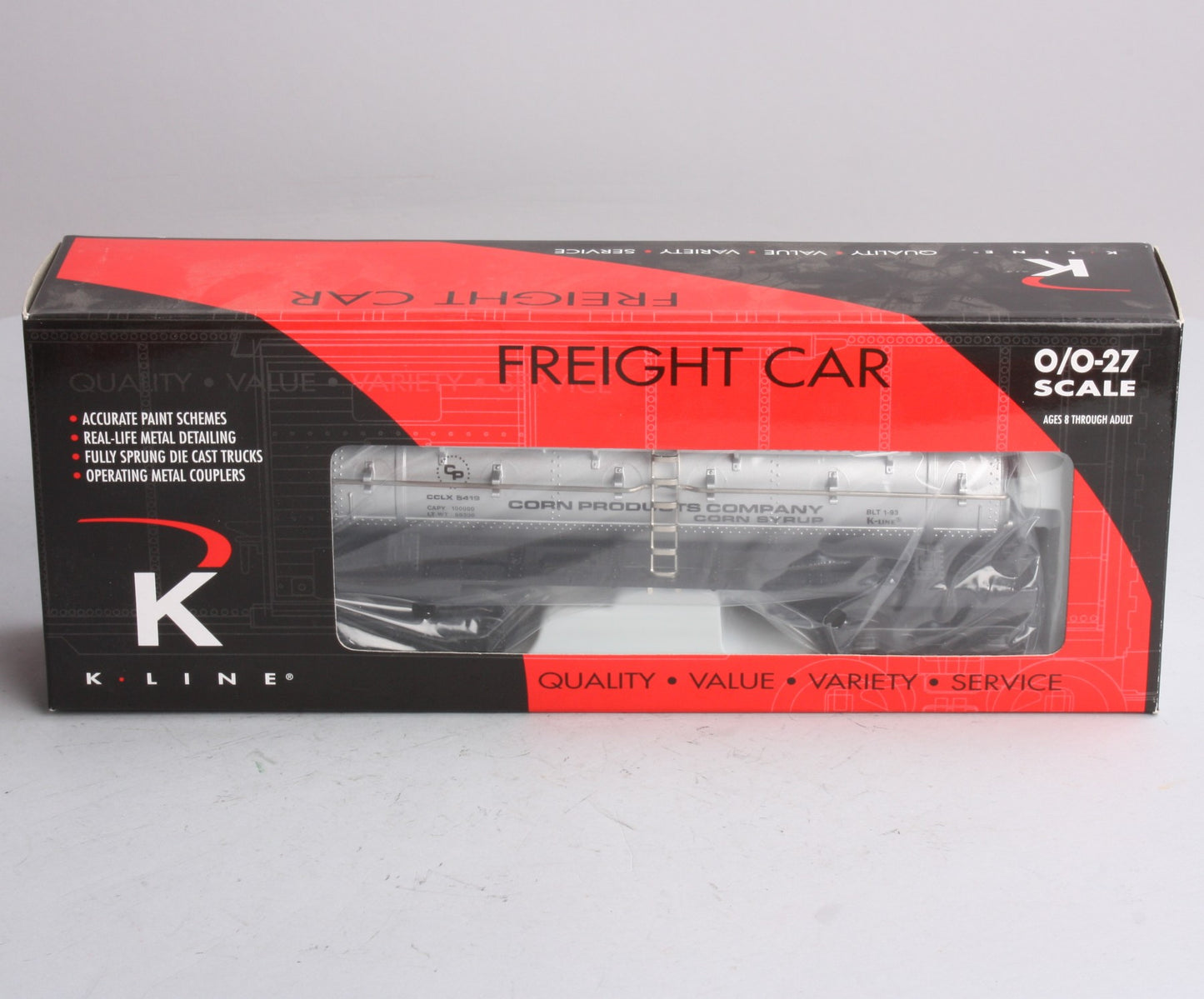 K-Line K-5419 O Gauge Corn Products Triple Dome Tank Car #5419