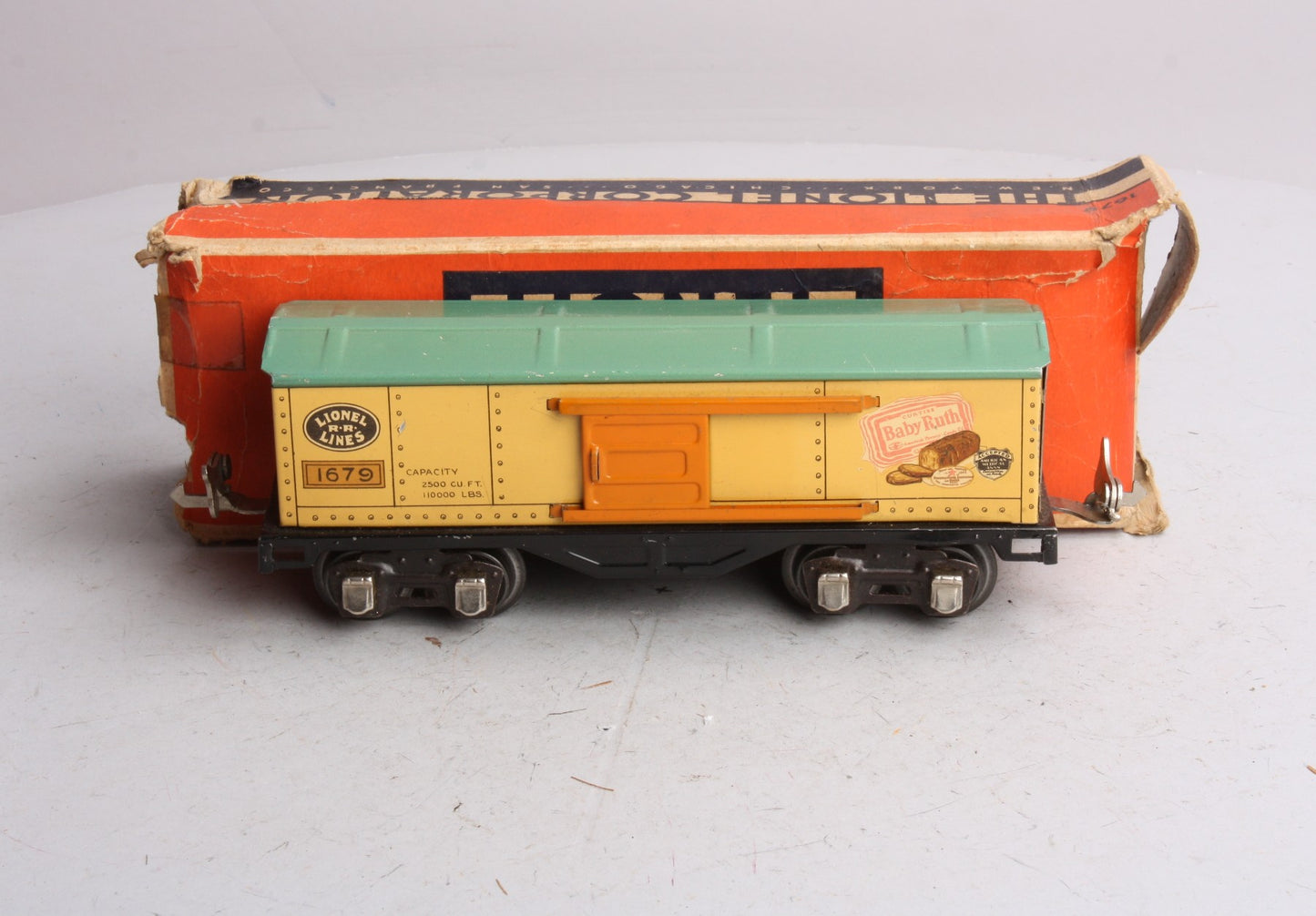 Lionel 1679 O Vintage Baby Ruth Tinplate Boxcar #1679