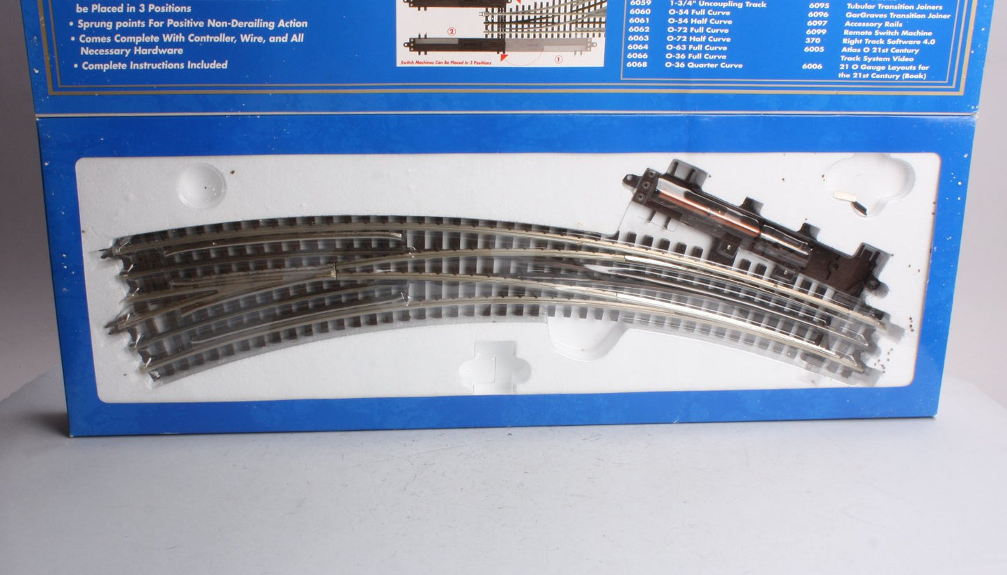 Atlas 6077 O O72/O54 Gauge Nickel Silver Left Hand Remote Control Switch Turnout
