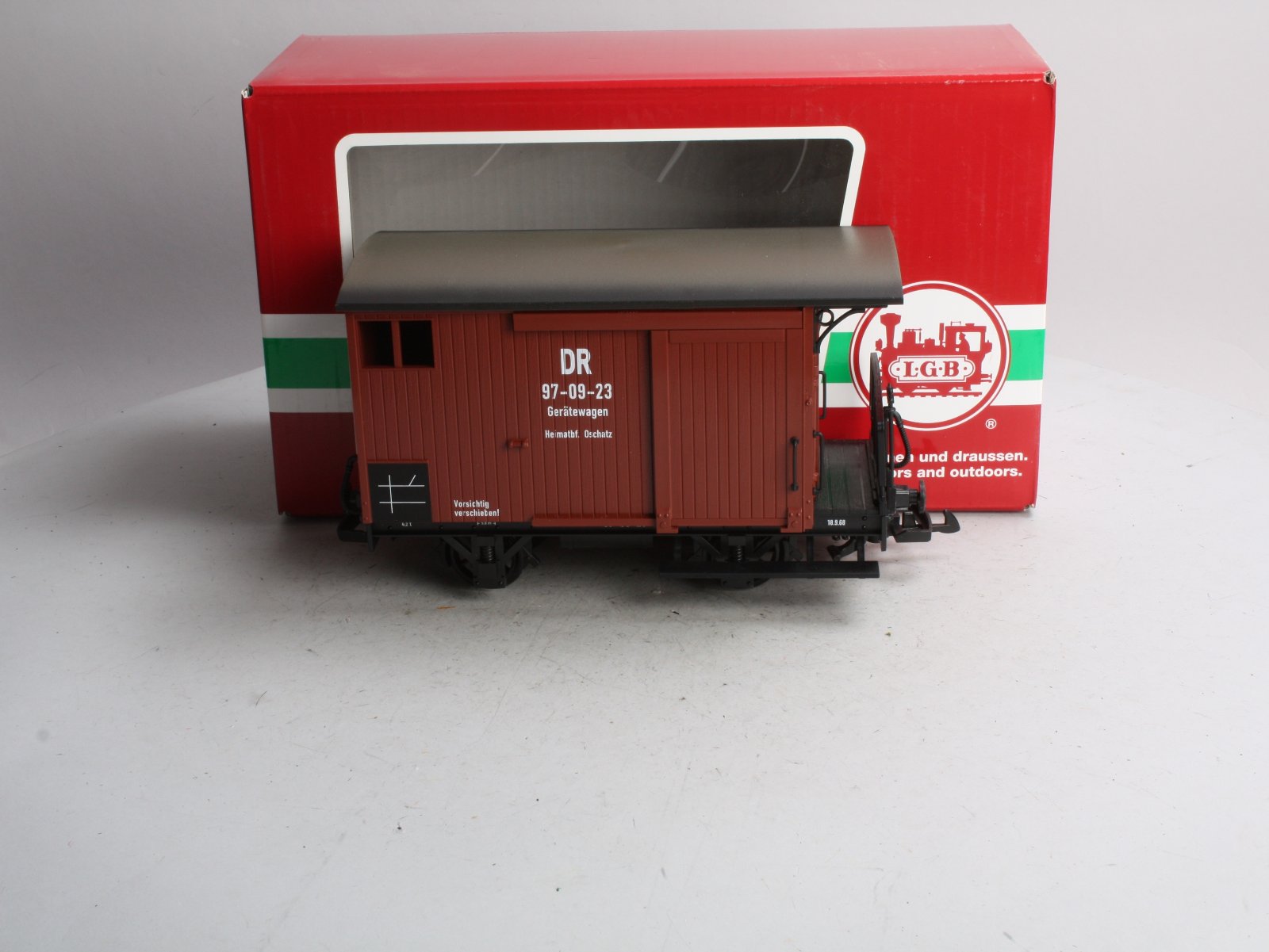 LGB 40075 G Scale DR Boxcar #97-09-23 – Trainz