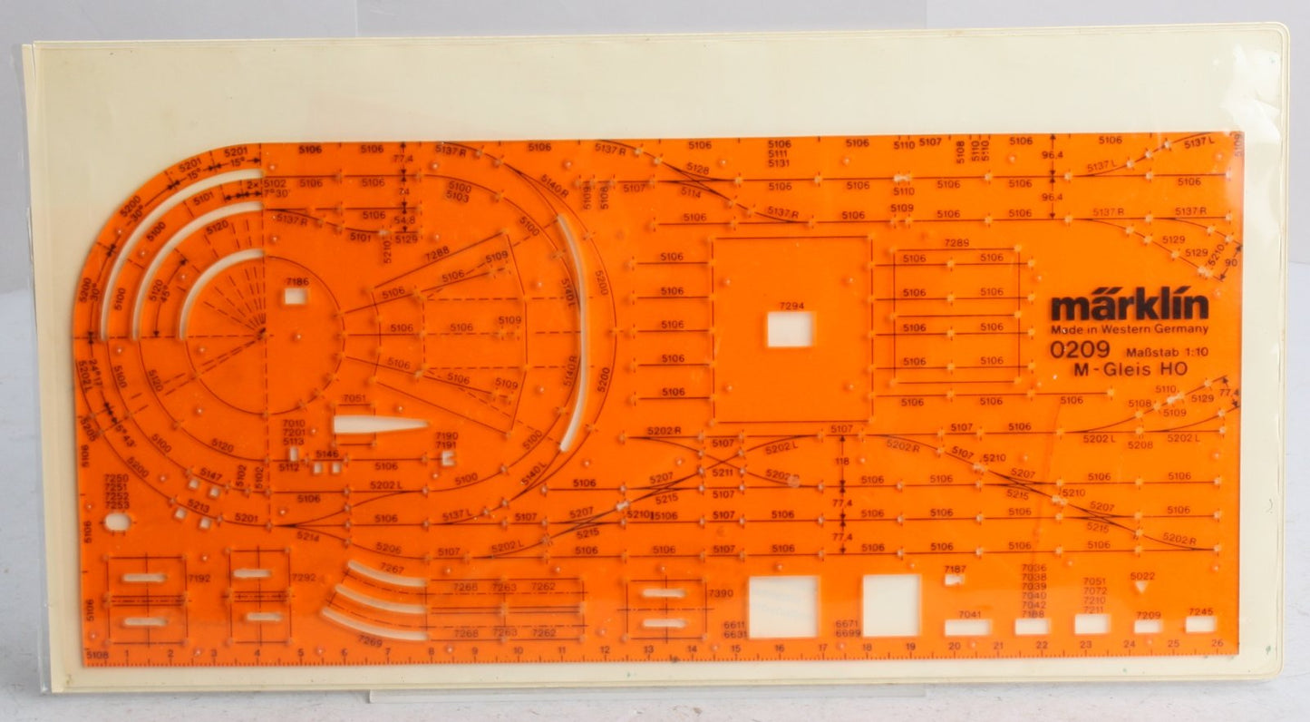 Marklin 0209 HO Scale Track Planning Template