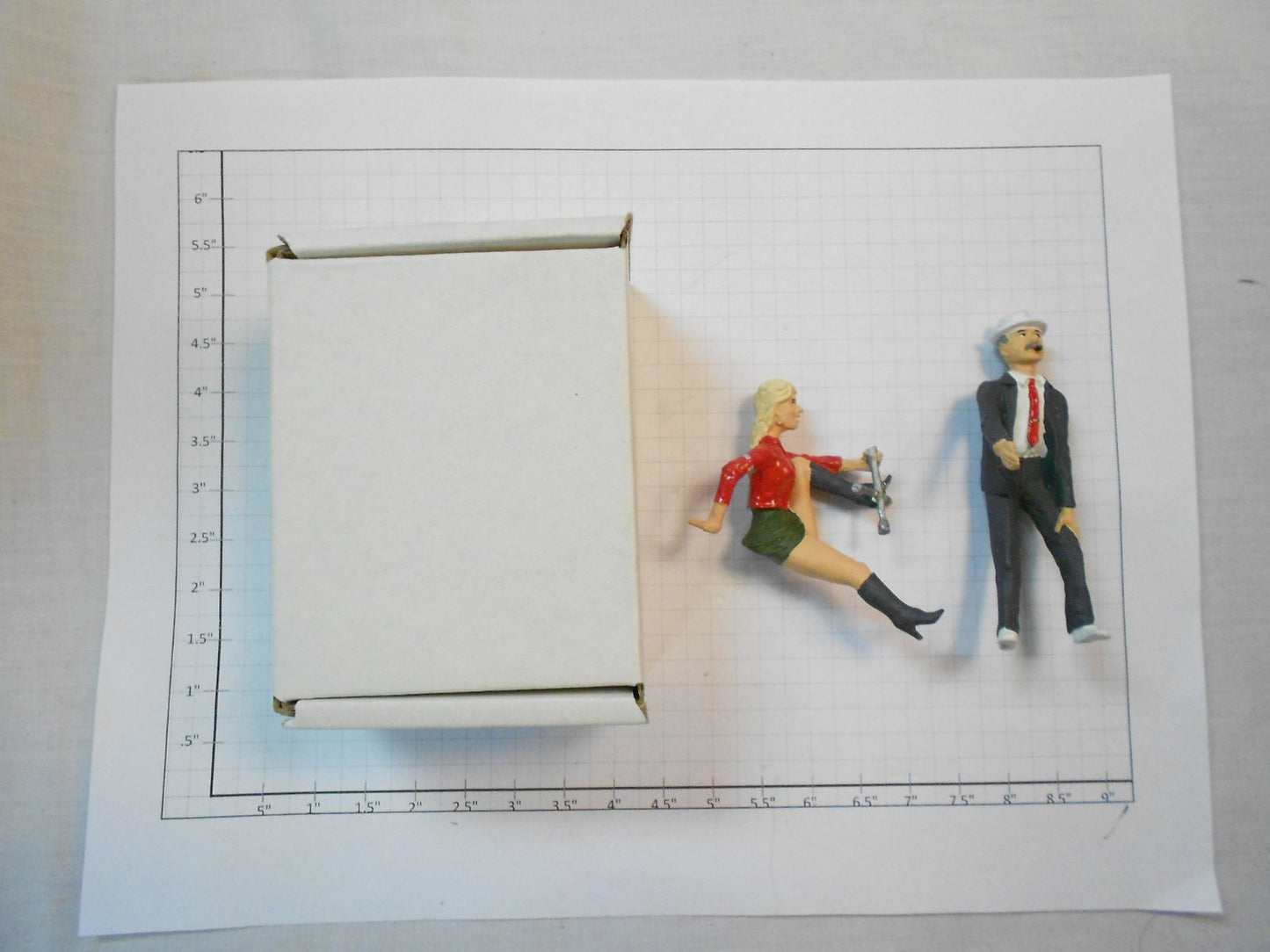 Taura Figures 13.05 White Metal Wemon Moves Wheel Man Advisory Figure Figure