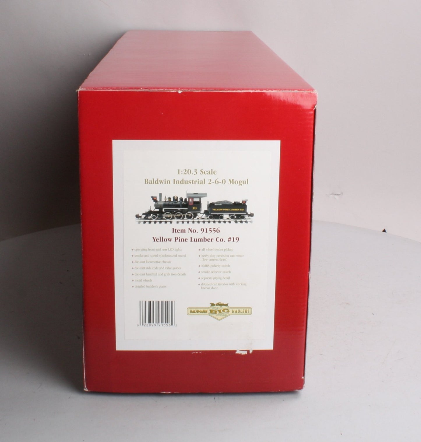 Bachmann 91556 G Yellow Pine Lumber 2-6-0 Steam Loco. & Tender