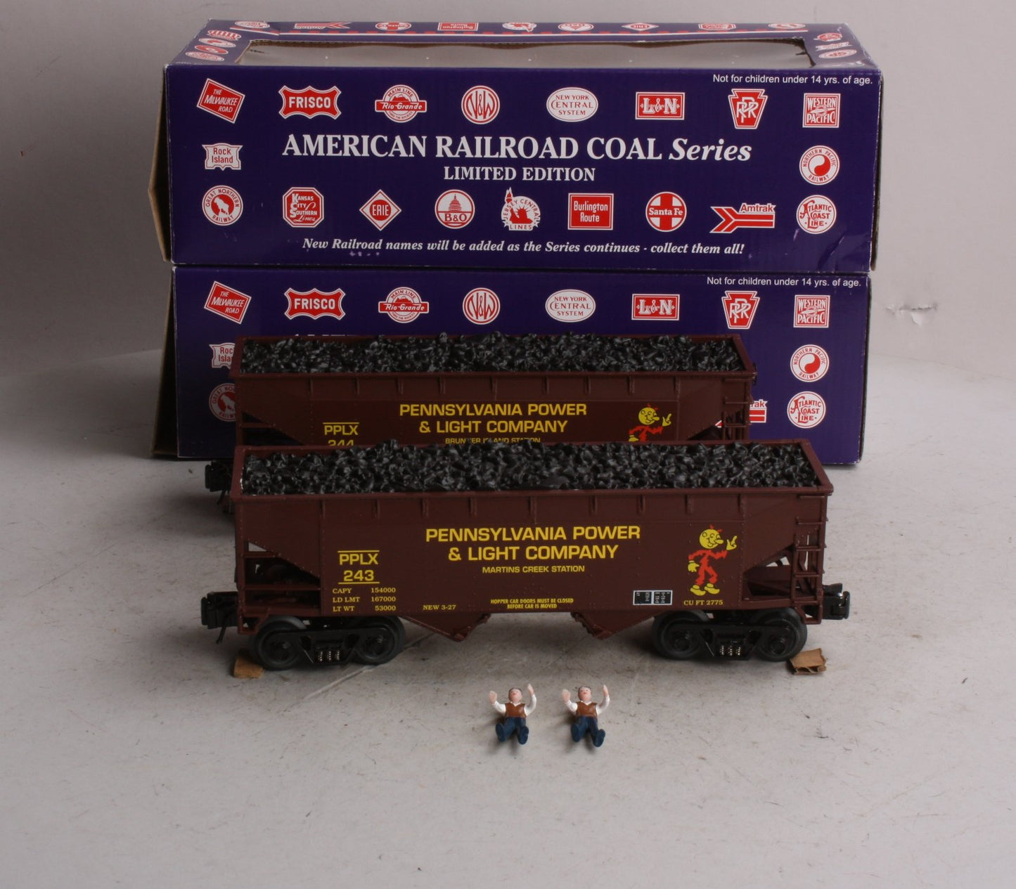 RMT 96276 PP &L Penn Power 2-Bay Coal Hopper Set - 3 Rail