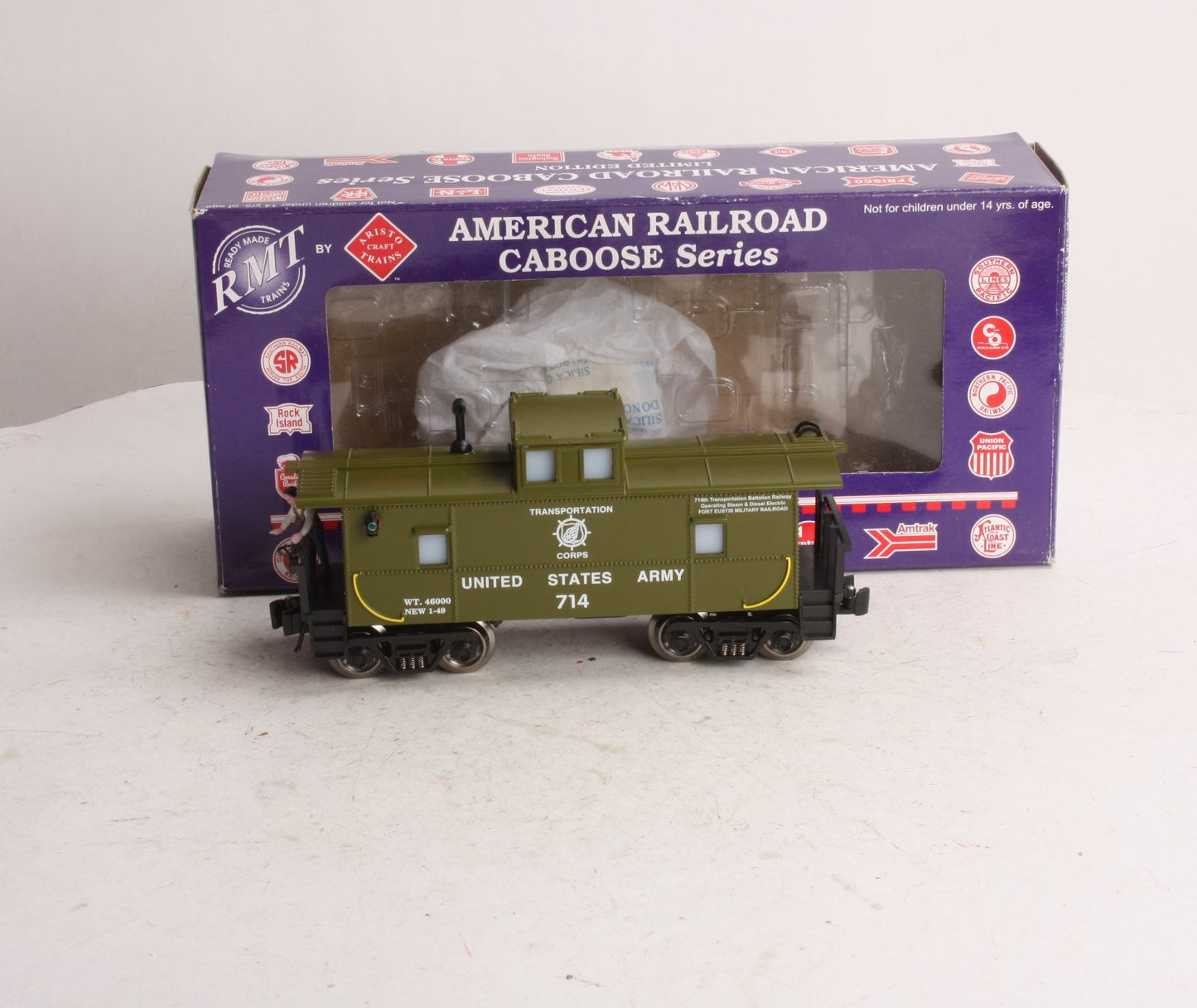 RMT 969312 O Gauge US Army Caboose #714