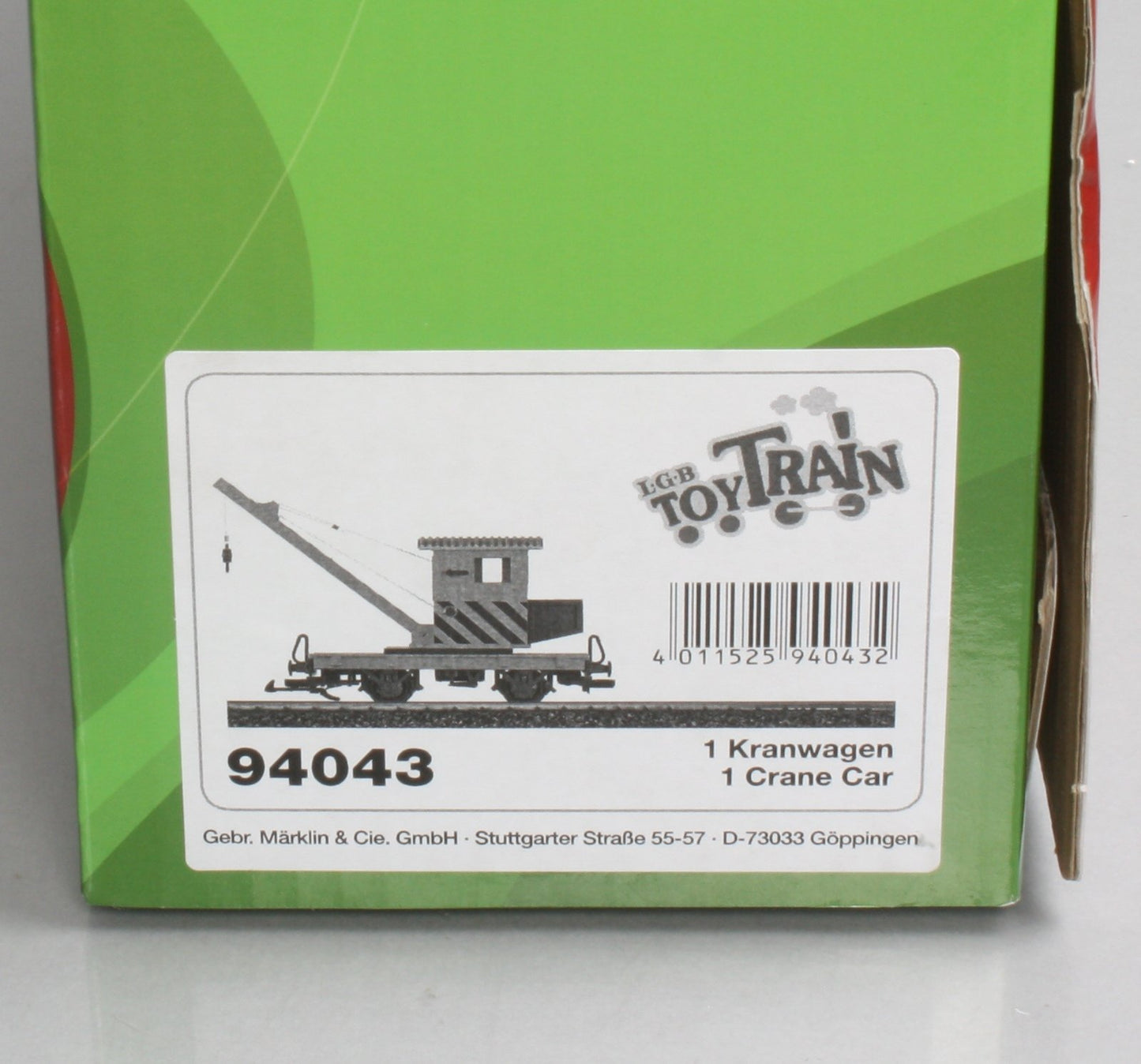 LGB 94043 G Scale Toy-Train Crane Car