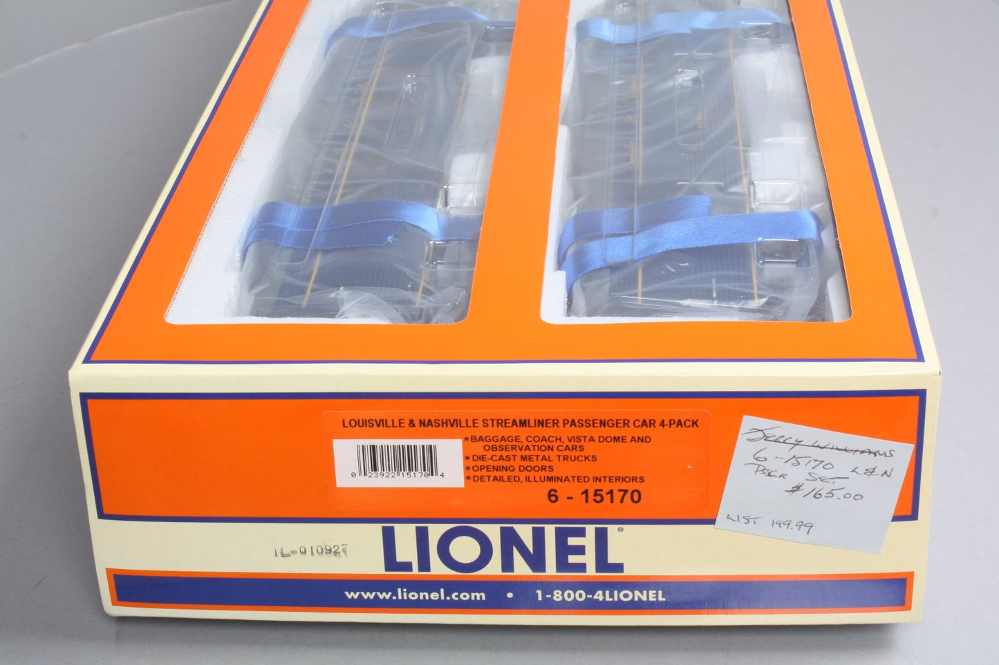 Lionel 6-15170 Louisville & Nashville Streamliner 4Pack - 1040, 3200, 3201, 2599