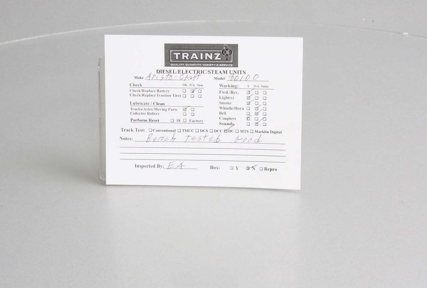 Aristo-Craft 80100 G Colorado Road C-16 2-8-0 Steam Locomotive