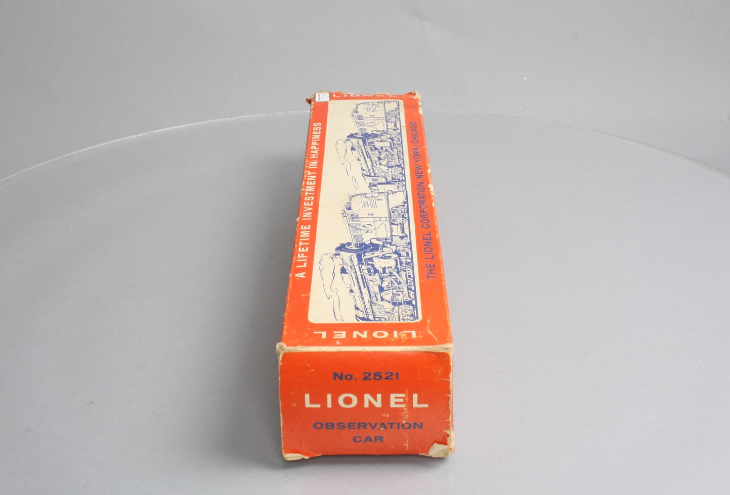 Lionel 2521 Vintage O President McKinley Gold Stripe Aluminum Observation Car