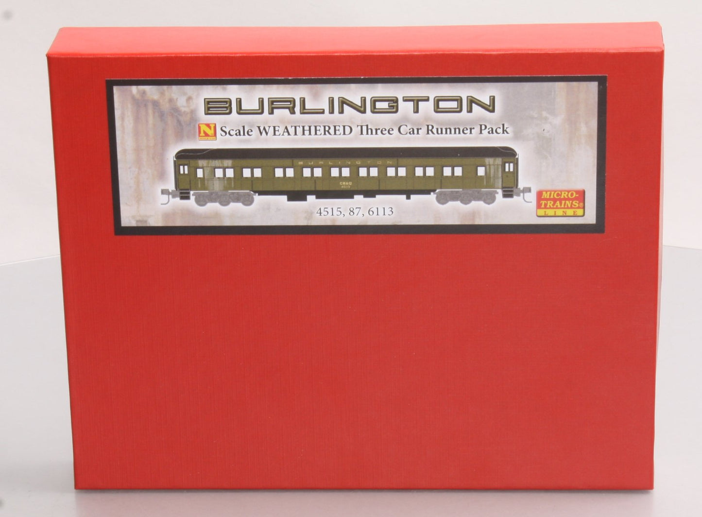 Micro-Trains 99305230 N CB&Q Heavyweight Passenger Car Runner Pack (Set of 3)