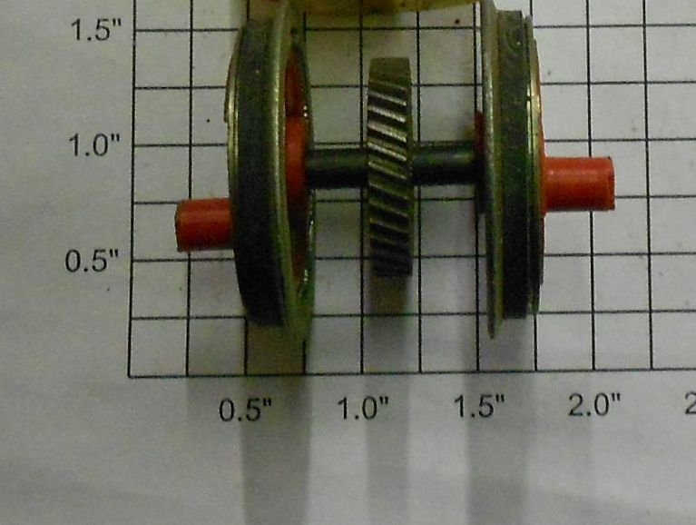 American Flyer PA15A251-A S Franklin/Washington Red Pul-Mor Wheels, Gear & Axle