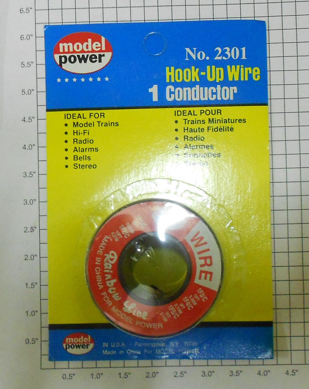 Model Power 2301 HO & N Scale 35' 28 Gauge 1-Conductor Red Hook Up Wire