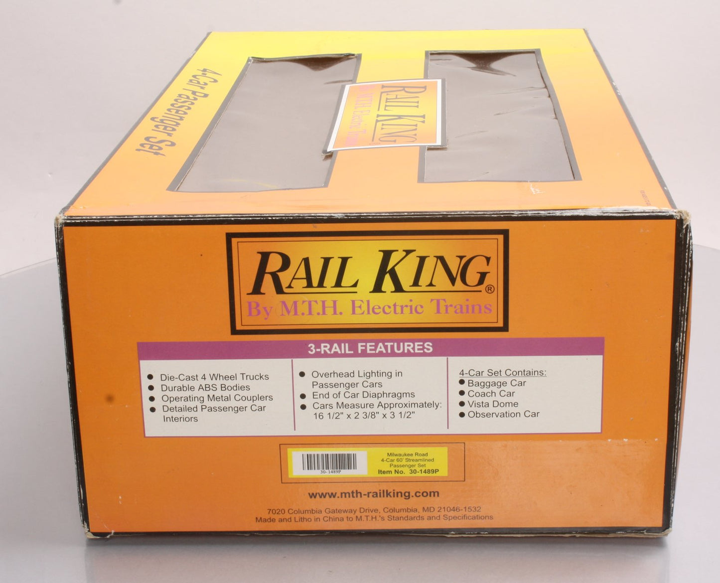 MTH 30-1489-1 Milwaukee Road Imperial Hiawatha O Gauge Steam Passenger Train Set
