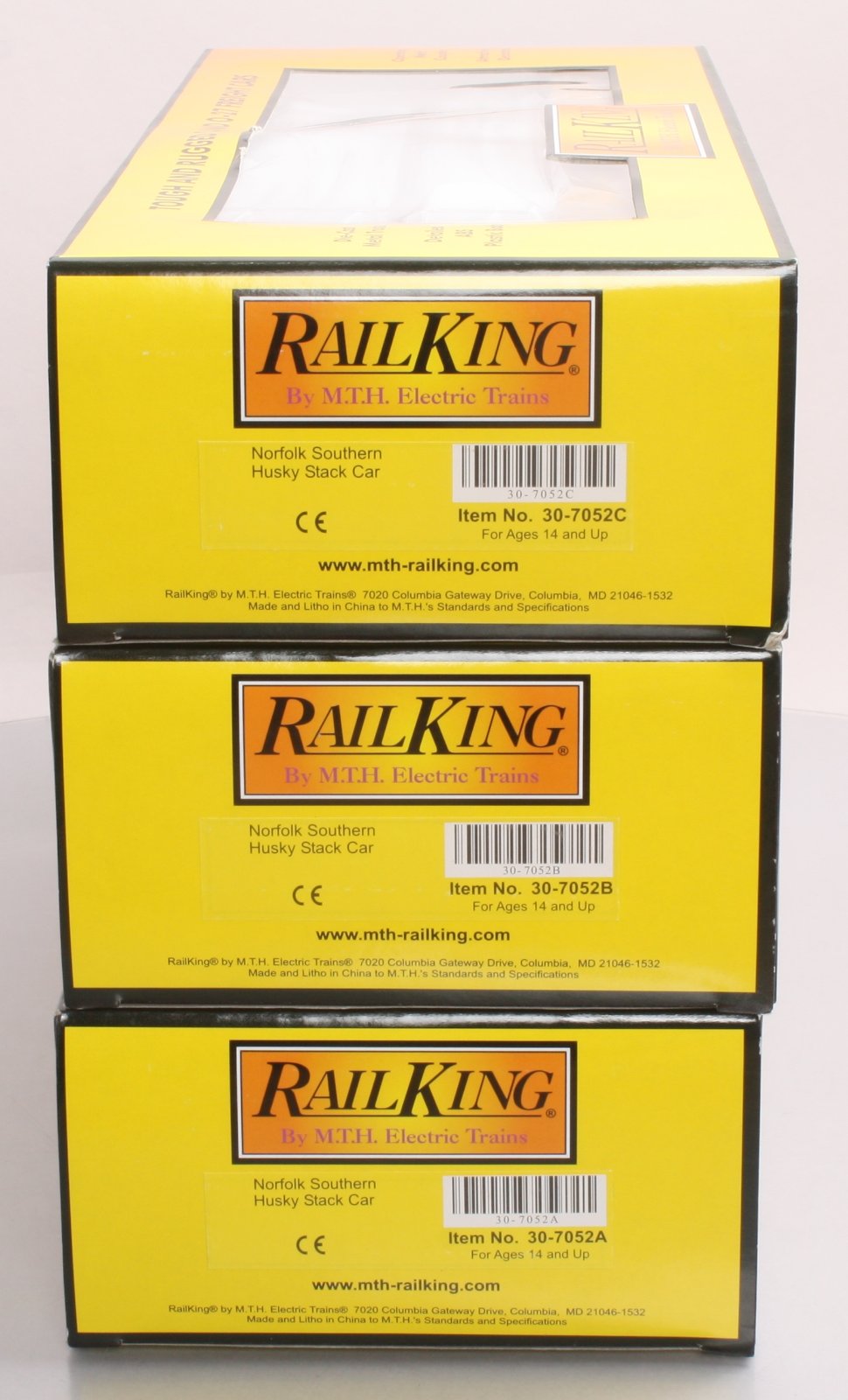 MTH 30-7052 O Norfolk Southern RailKing Husky Stack Set (Set of 3)