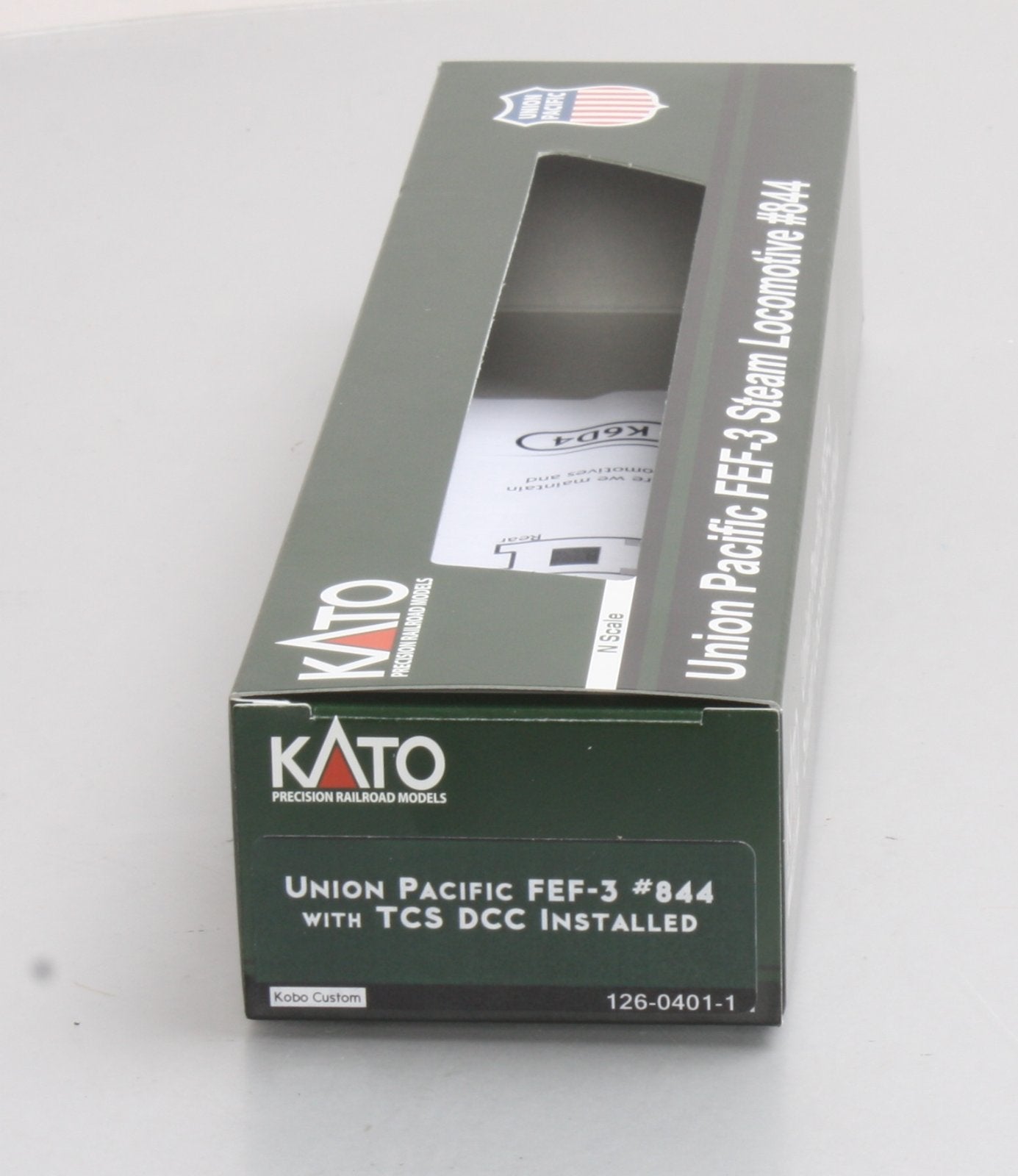 Kato 126-04011 N Scale Union Pacific FEF-3 4-8-4 Steam Locomotive #844 w/TCS DCC