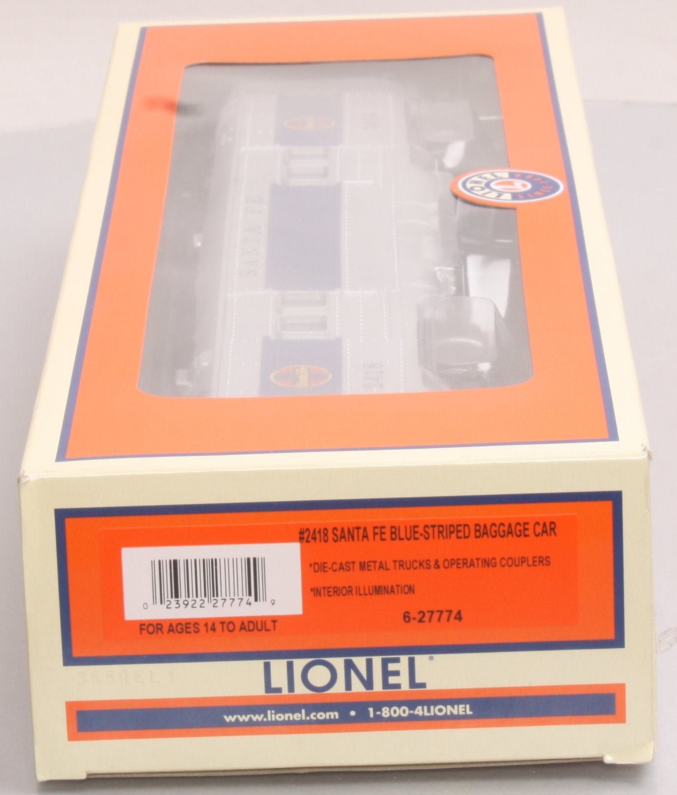 Lionel 6-27774 O Scale Santa Fe Coach Car