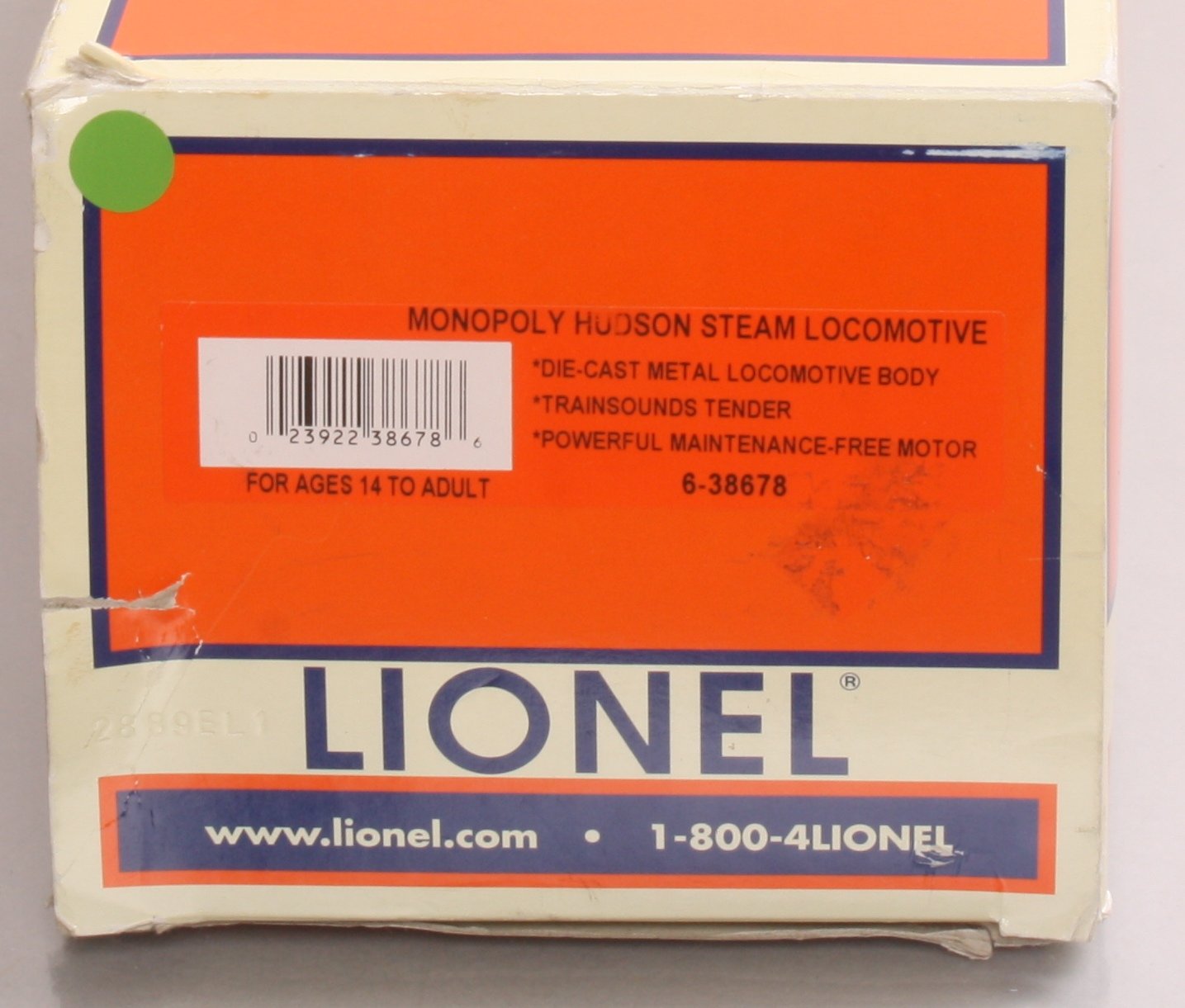 Lionel 6-38678 Monopoly Hudson Jr. Steam Locomotive