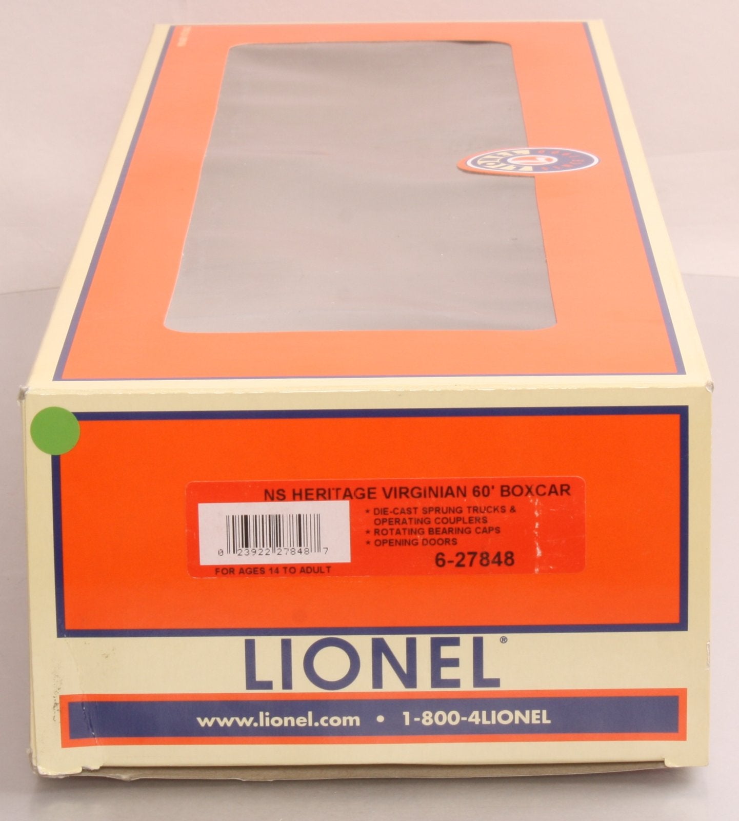Lionel 6-27848 O Gauge Norfolk Southern Heritage Virginian 60'' Boxcar #27848