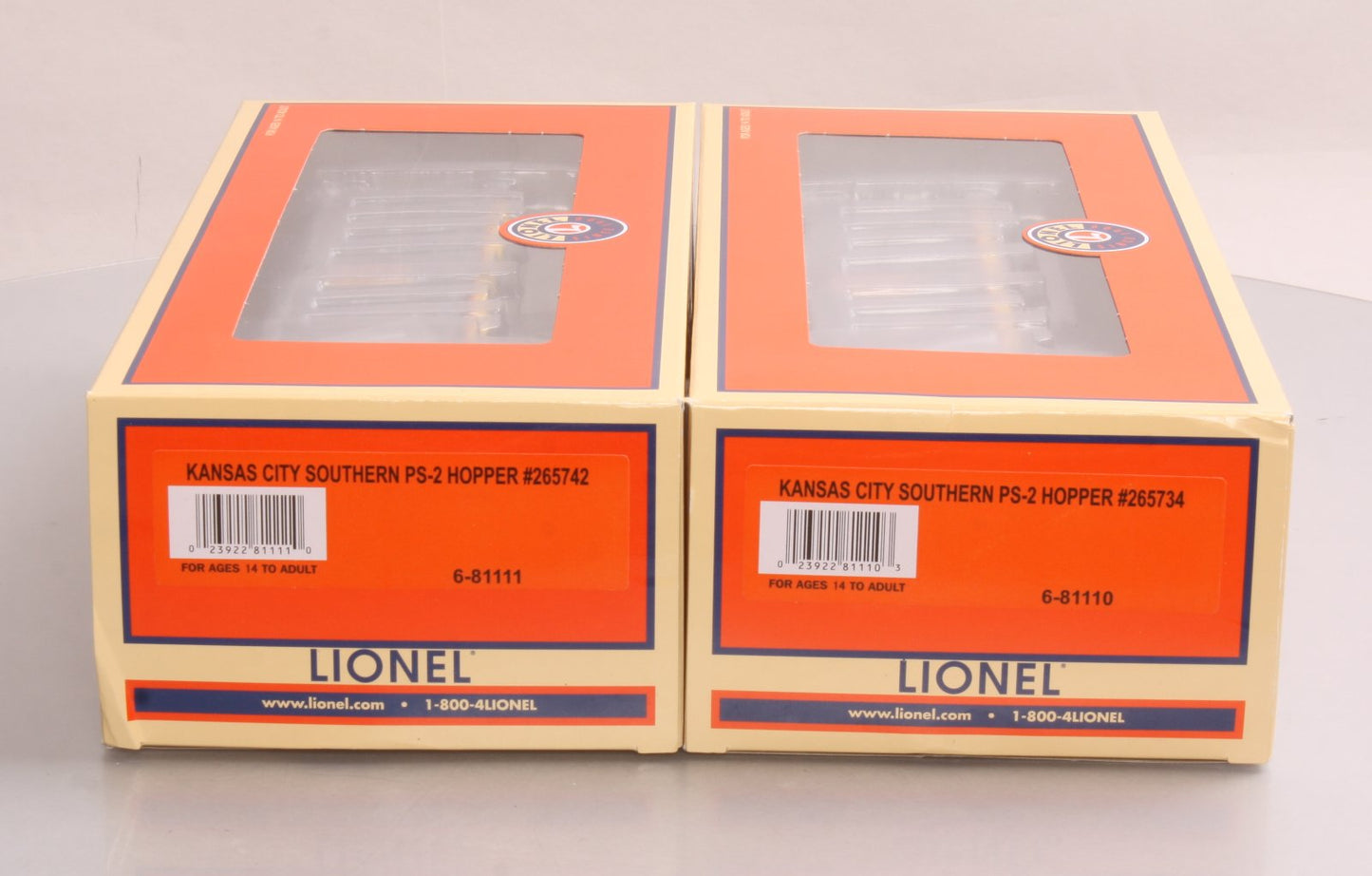 Lionel 6-27095 O Kansas City Southern PS-2 Hopper (Set of 2)