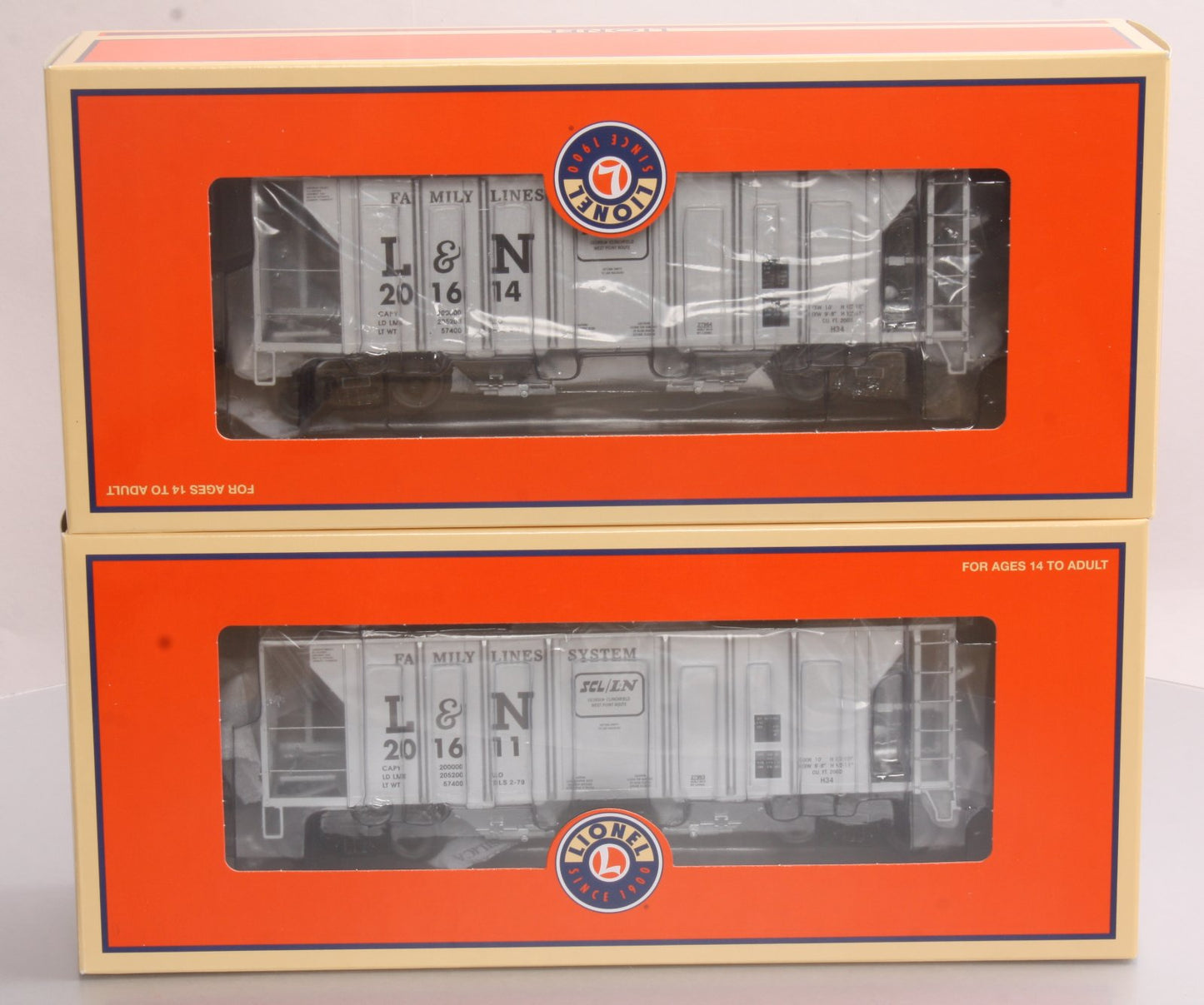 Lionel 6-27962 O L&N PS-2 Hoppers/2pk