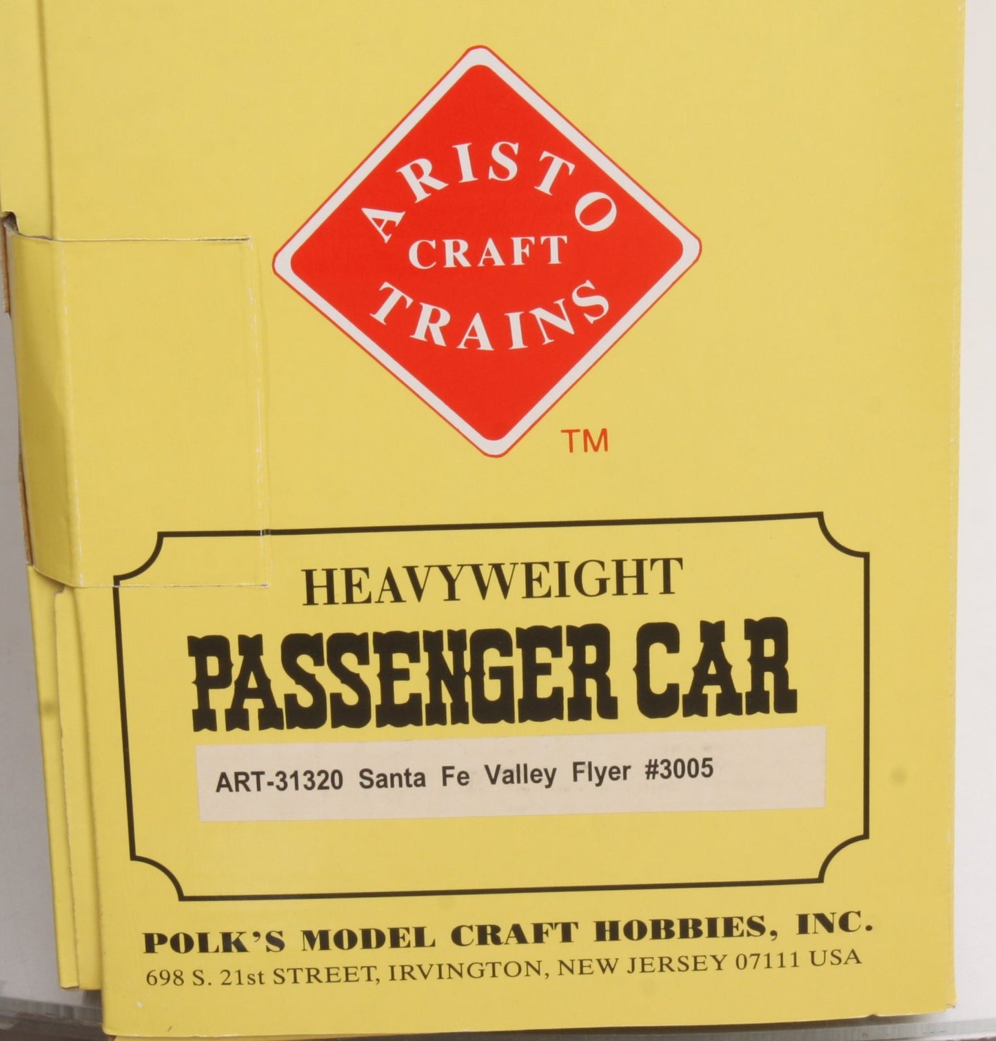 Aristo-Craft 31320 G ATSF Valley Flyer Passenger Car # 3005