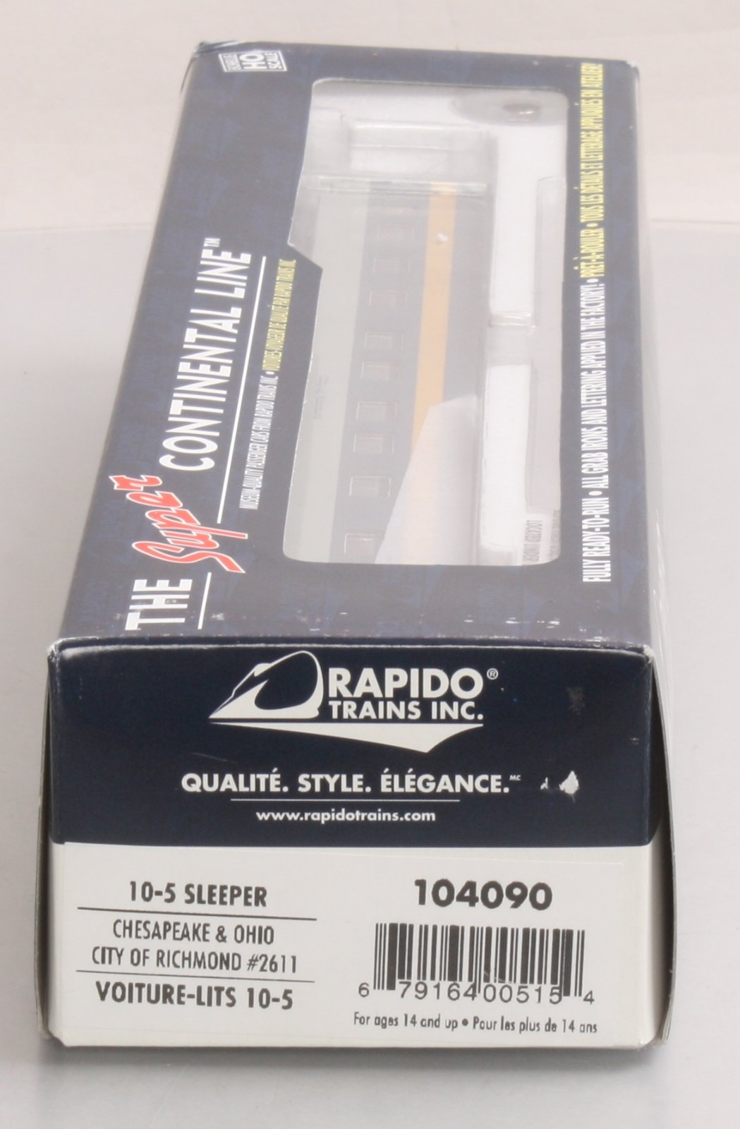 Rapido Trains 104090 HO Chesapeake & Ohio 10-5 Sleeper #2611