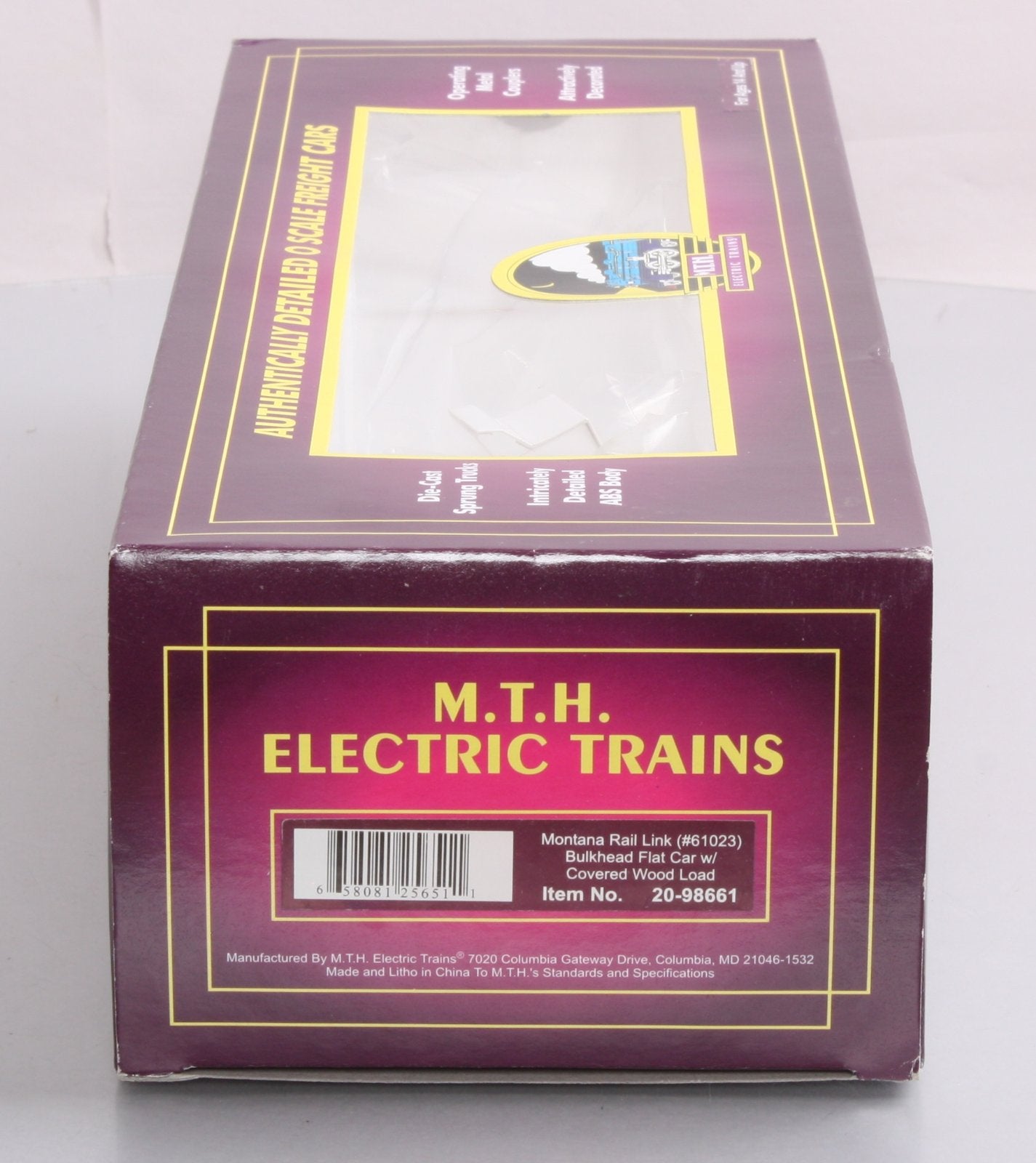 MTH 20-98661 Montana Rail Link Flat w/Bulkheads