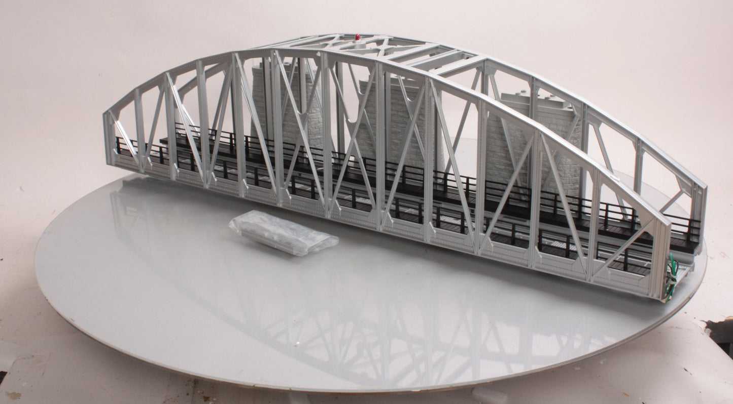 MTH 40-1101 30" Long Silver Steel Arch Bridge