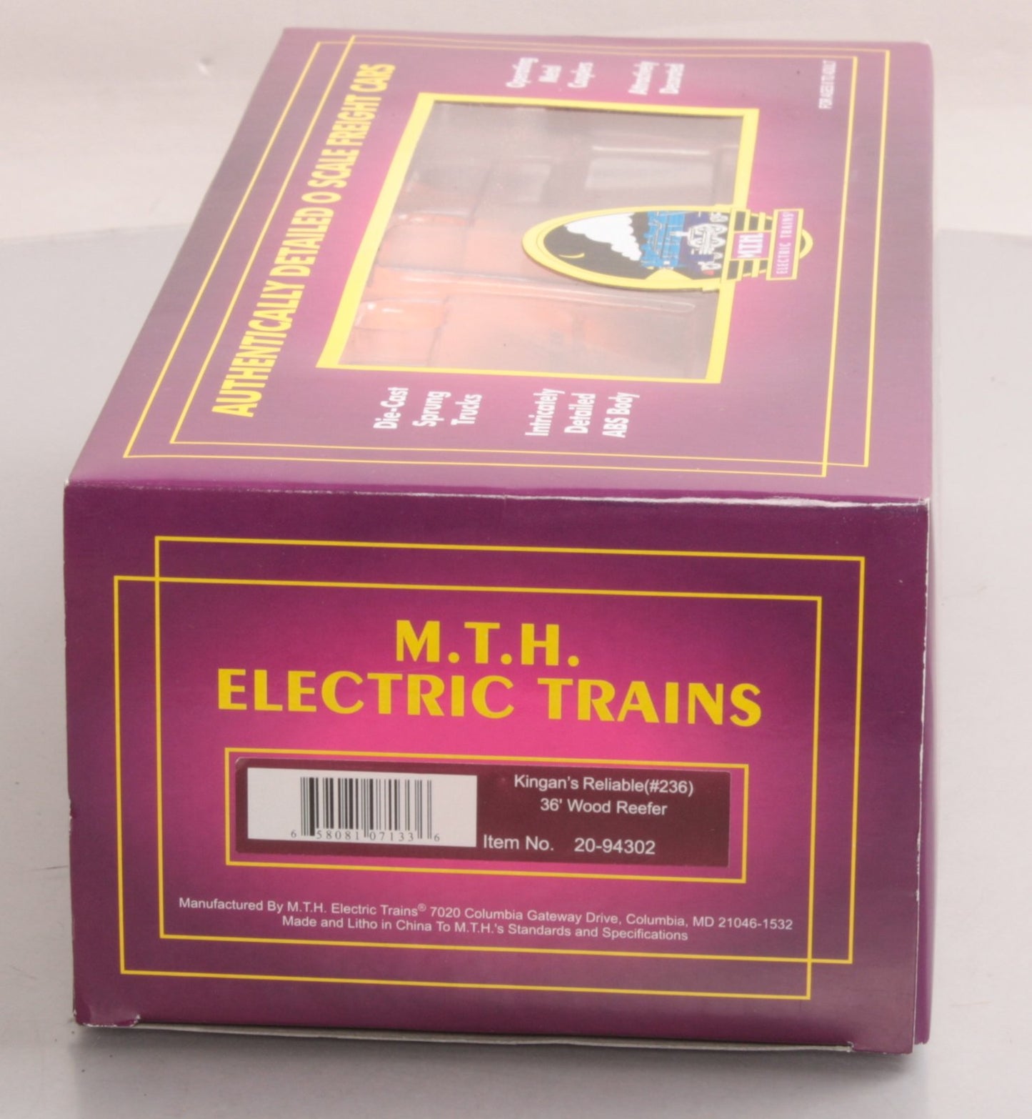 MTH 20-94302 Kingan's Reliable 36' Wood Reefer #236