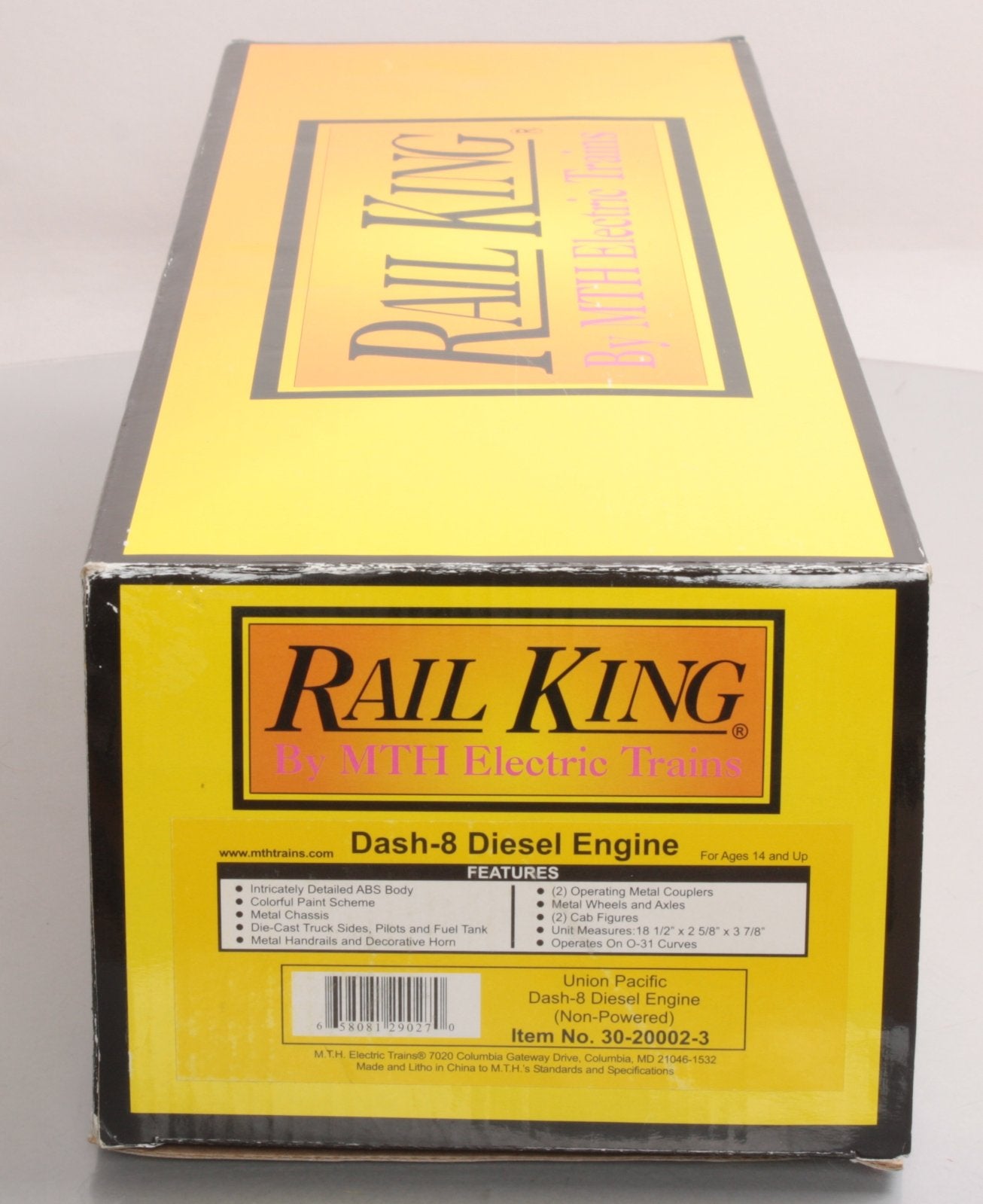 MTH 30-20002-3 Union Pacific Dash-8 Non-Powered Diesel Engine #9390