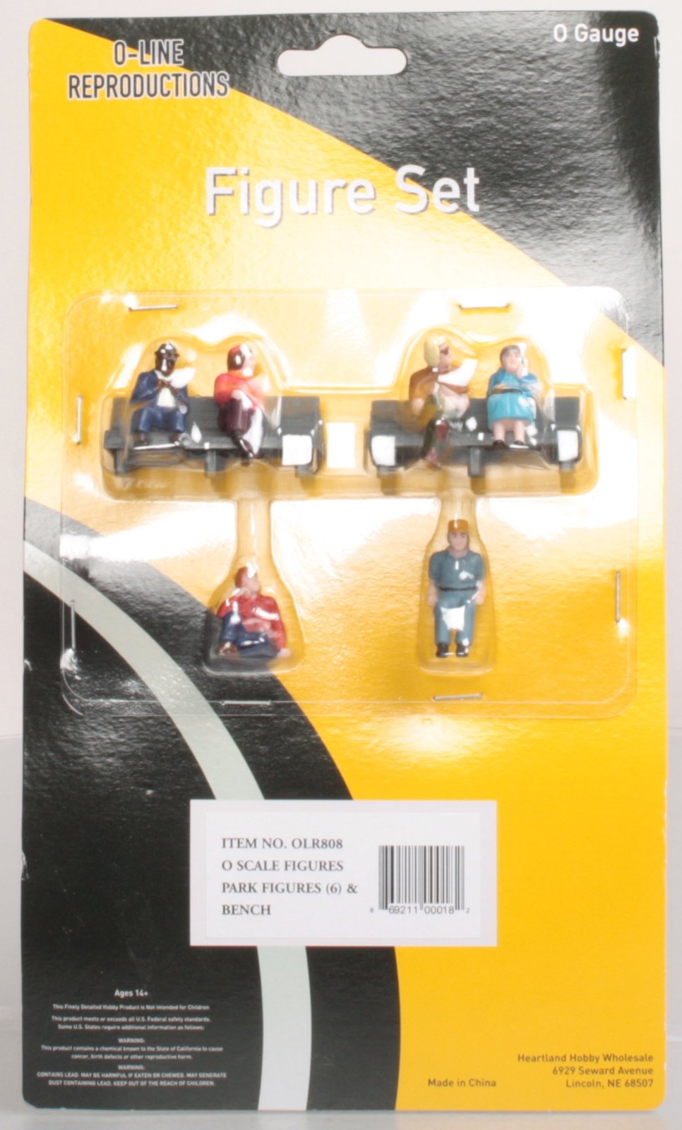 O-Line 808 Park Benches & Sitting Figures Set (Set of 6)