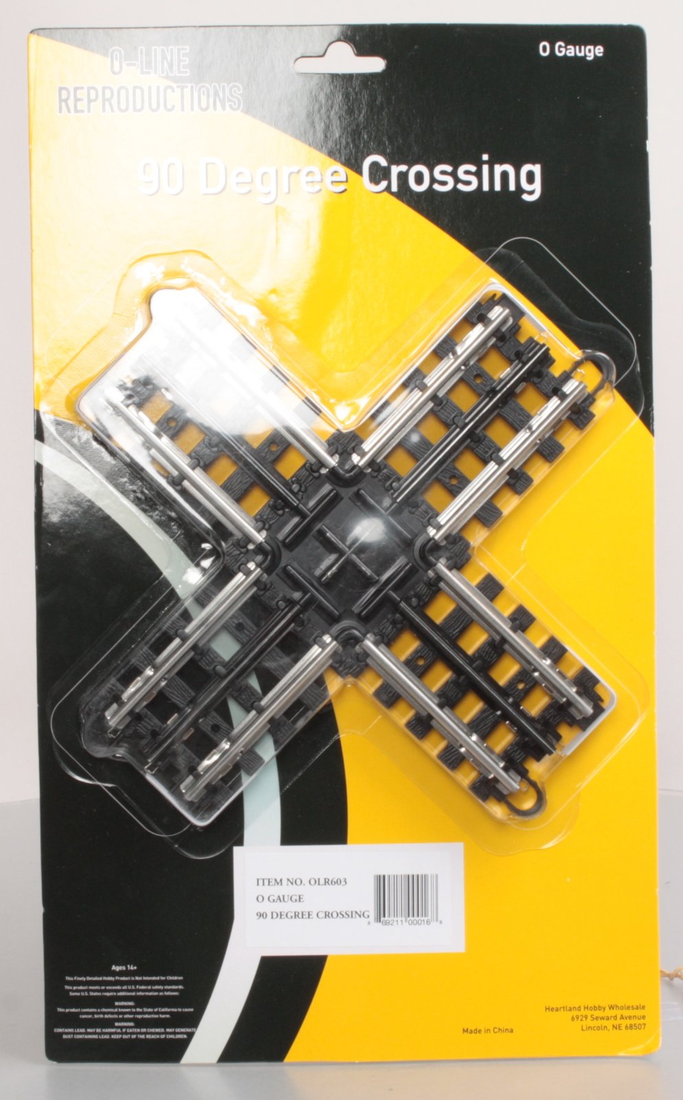 O-Line 603 O Gauge SnapTrack 90 Degree Crossover