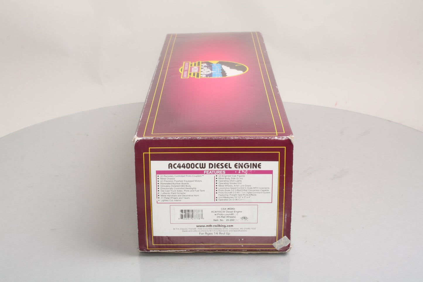 MTH 20-20011-1 CSX AC4400cw Diesel Engine w/PS2 #295 (Hi-Rail Wheels)